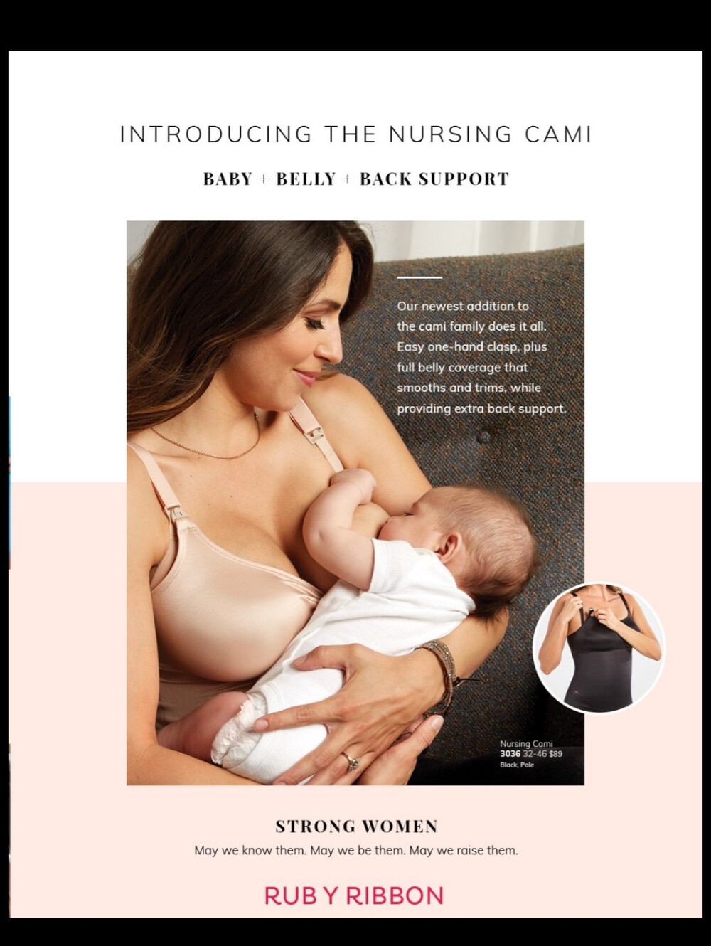 Ruby Ribbon Full Support Wireless Medical Grade Shapewear Nursing Cami 36 Pale